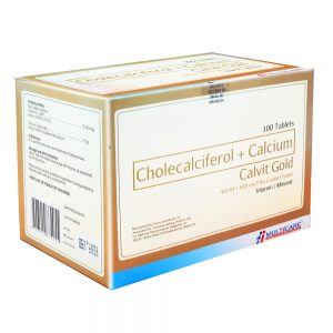 Calvit Gold 400IU / 600mg Cholecalciferol + Calcium flap