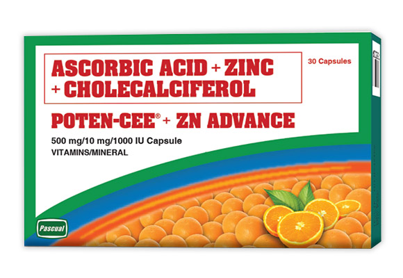 Poten-cee + Zinc Advance 500 mg/ 10 mg/ 1000 IU