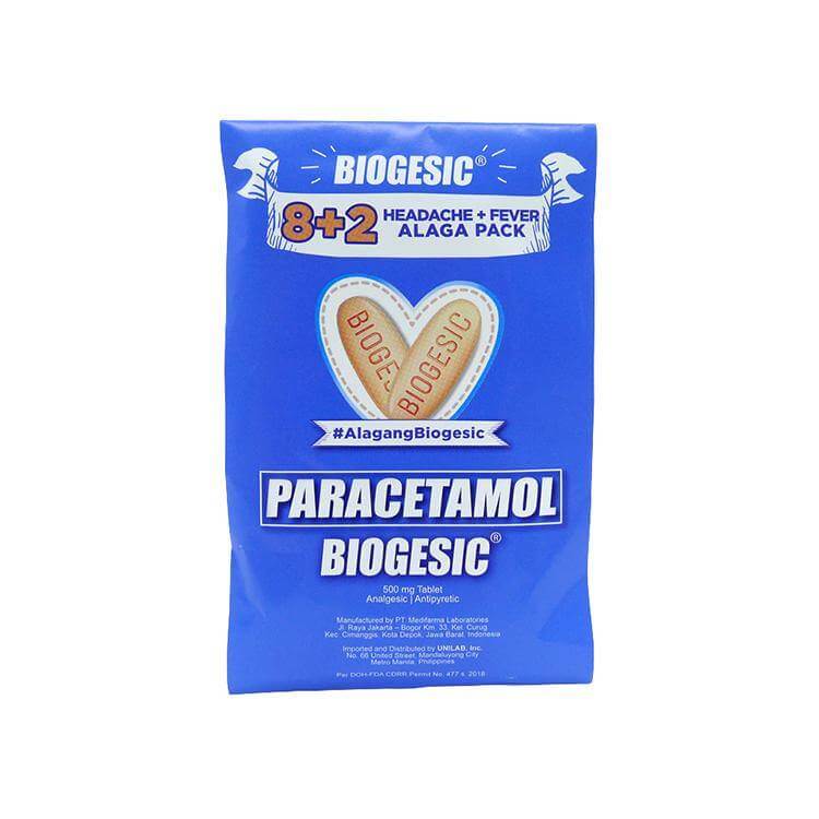 Biogesic (8+2 pack) (Paracetamol)