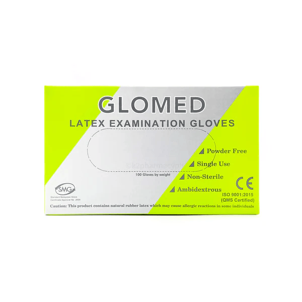 Glomed Latex Examination Gloves Small 2's