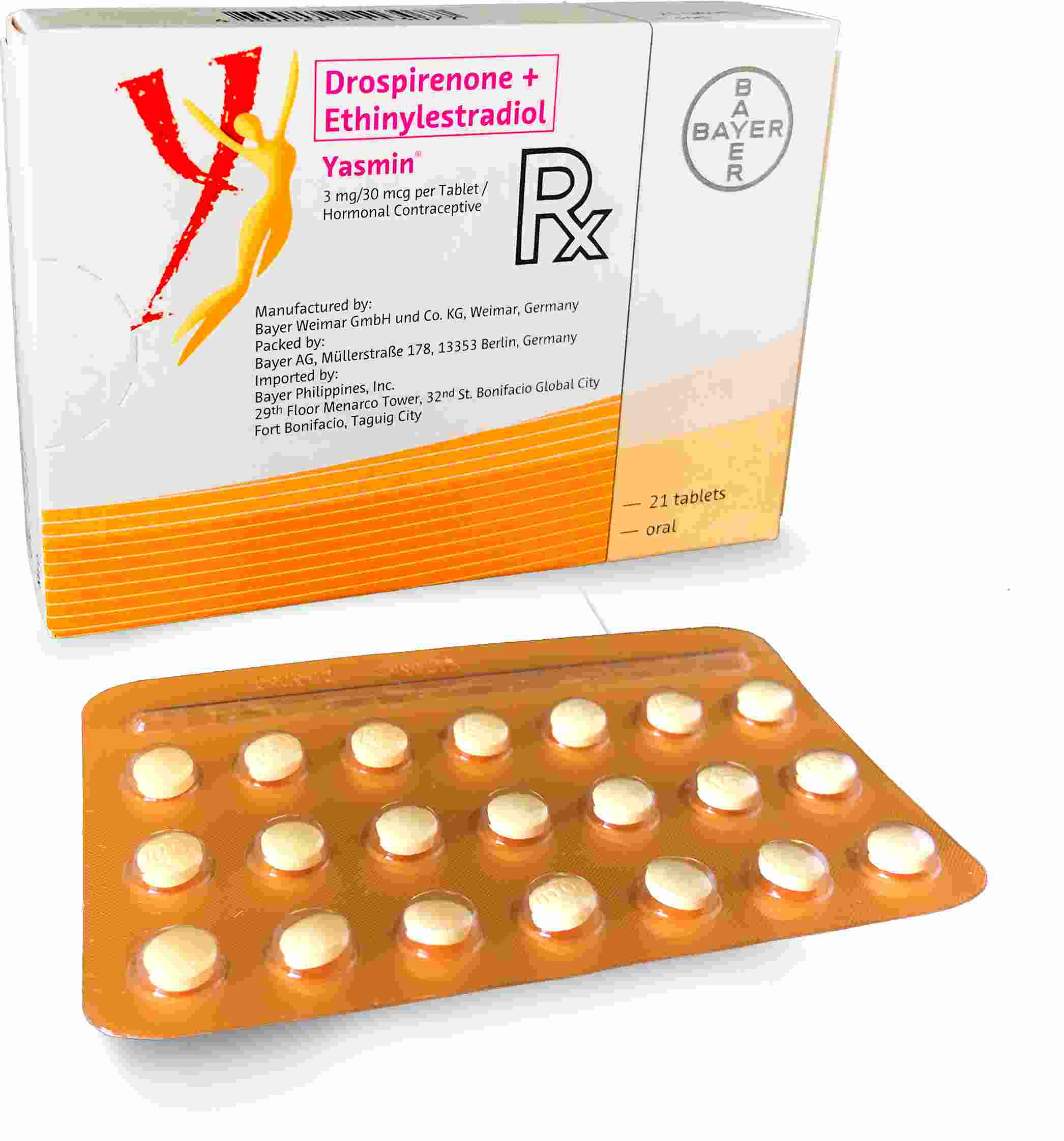 yasmin Drospirenone + Ethinylestradiol birth control pill