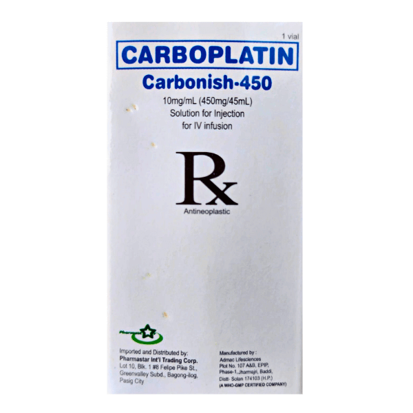Carbonish Carboplatin 10 mg/ml (450 mg/45 ml) medicine in philippines